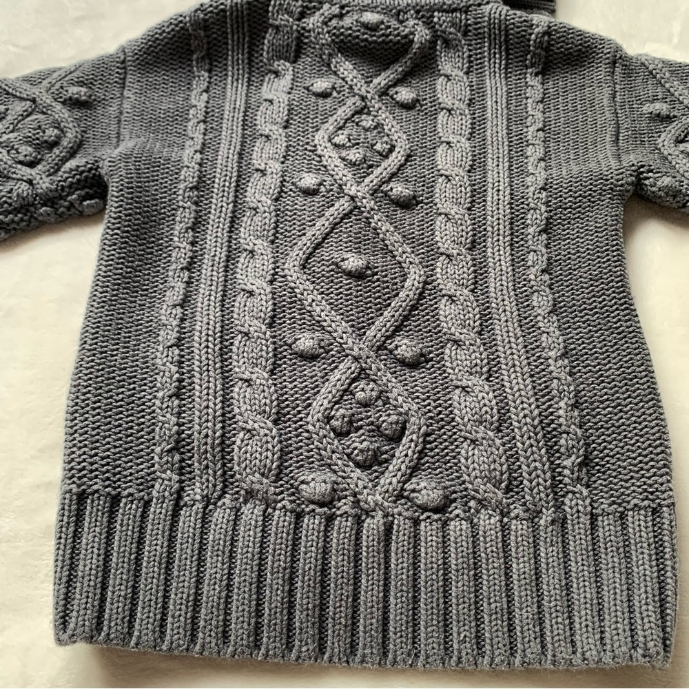 Stella McCartney for Gap Gray Cable Knit Cardigan Size 3 - Picture 8 of 8